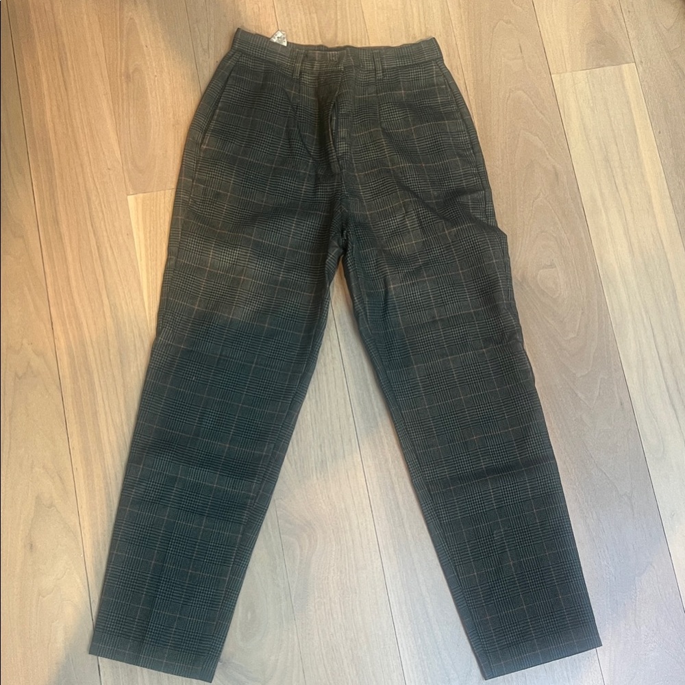 United Colors Of Benetton Dark Green Plaid Trousers